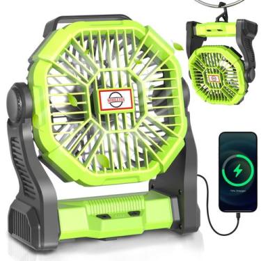 Imagem de Ventilador de Camping Recargable AEscod 20000mAh con Linterna LED 270