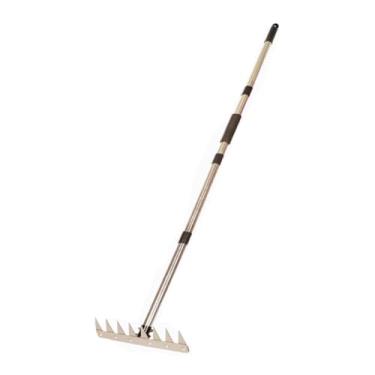 Imagem de Generic Ferramenta de puxar ancinho de jardim com cabo removível, enxada de jardim, cultivador agrícola, enxada para cultivo em fazenda, quintal e afofamento, Style E