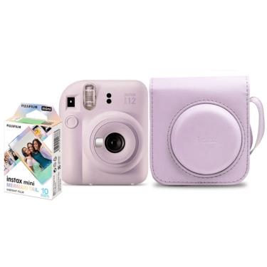 Imagem de Kit Câmera Instantânea FujiFilm Instax Mini 12 Lilás Mermaid com Bolsa e Pack 10 Filmes