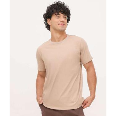 Imagem de Camiseta Masculina Básica Manga Curta MR-44407, Bege, GG