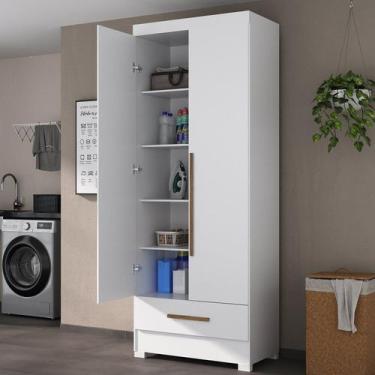 Imagem de Armário Multiuso 100% MDF 2 Portas 1 Gaveta Smart Espresso Móveis