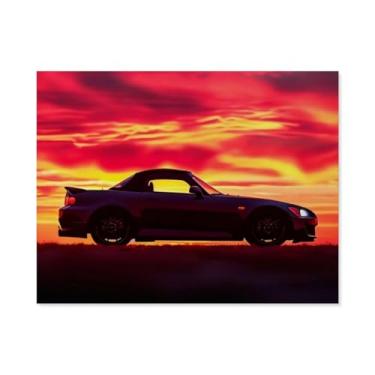 Imagem de HouLaiZhe S2000 Sunset Art Cool Posters Canvas Wall Estética Decoração de parede Impressão de parede Sala de Galeria Decoração de parede para quarto, sala de estar, escritório, 20 x 26 polegadas (50 x