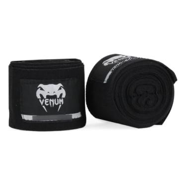 Imagem de Bandagem Elástica Par Atadura 4 Metros Boxe Muay Thai Treino MMA Kickboxing Profissional (Preto)