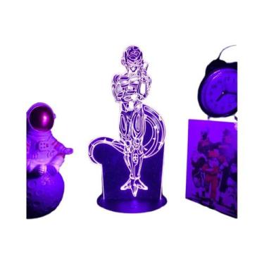 Imagem de Luminária LED Super Saiyan Goku Com Suporte De Acrílico, Decoração De 