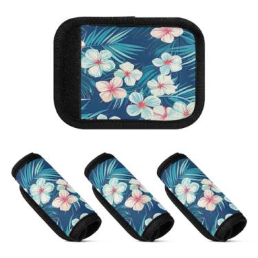 Imagem de Qilmy Pacote com 2 identificadores de bagagem havaiana com alça de ovo e alça confortável para carrinho de bebê, mala de viagem, acessórios de viagem de avião2285