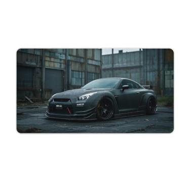 Imagem de HouLaiZhe JDM Sports Car R35 Parked in an Abandoned Warehouse Gaming Mouse Pads JDM Car Desk Pads Grandes Mousepads para Desktop Keyboard Computer Mat40X75cm