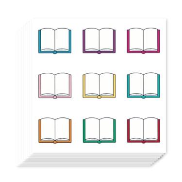 Imagem de AHANDMAKER 180 peças adesivos autoadesivos adesivos adesivos de livros coloridos vibrantes para agenda, calendário, scrapbook, artesanato, artes, diário, saco de presente, selo, tema decoração de