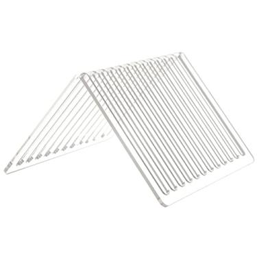 Imagem de Suporte para armazenamento de CDs Suporte de exibição registro vinil, rack armazenamento cd triangular mesa, suporte acrílico transparente organizador arquivo revista vertical