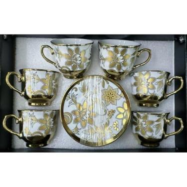 Imagem de Xícara de café/cha kit com 6 conjunto (12 peças) de Cerâmica em porcelana xícara de café(Xicara D163-2/6 conjunto)