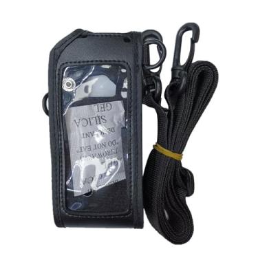 Imagem de Bolsa protetora de couro Walkie Talkie para Anytone AT-D878UV Plus capa macia de rádio bidirecional com cordão