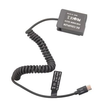 Imagem de Adaptador de bateria fictícia USB-C para DMW-BLC12 Adaptador de fonte de alimentação externa para câmeras Panasonic FZ300 G7