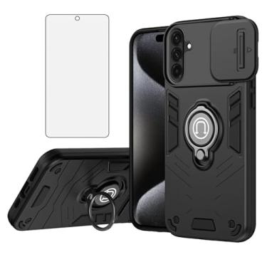 Imagem de Asuwish Capa de telefone para Samsung Galaxy A36 5G com protetor de tela de vidro temperado capa para câmera fina suporte magnético robusto suporte de celular híbrido resistente A 36 36A LTE SM-A366U