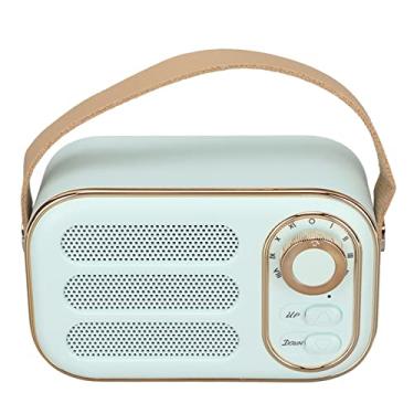 Imagem de Cryfokt Alto-falante Vintage Retro Estéreo de Alta Fidelidade Som Portátil Sem Fio para Viagens Em Casa, Plástico, Eletrônica (Azul)