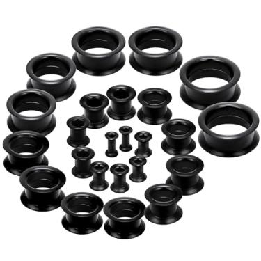 Imagem de Gadeaila Kit de alargadores de orelha de silicone sólido - branco, preto e transparente | Conjunto de alargador de orelha de 6G a 2,5 cm para mulheres e homens, Plástico Borracha Silicone, Não