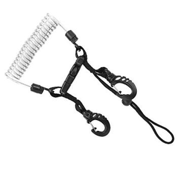 Imagem de aqxreight Correia de Mergulho de Arame de Aço para Fixação Segura de Câmera e Engrenagem Com Fivela de Liberação Rápida (Cinza)