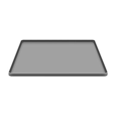 Imagem de KiBcsLic Bandeja de Silicone para Geladeira, com Proteção Contra Gotejamento, Cinza, 60x50cm