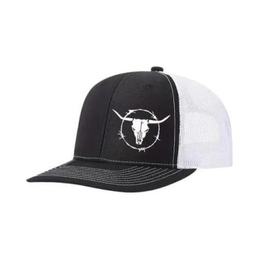 Imagem de Boné De Beisebol De Malha Com Estampa De Cabeça De Touro Para Esportes