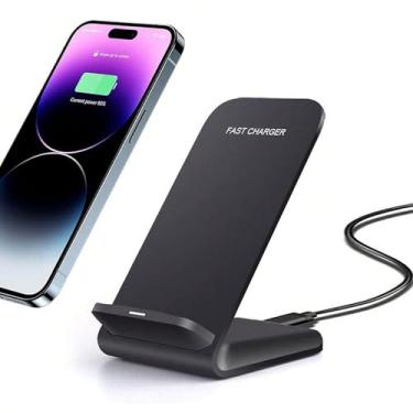 Imagem de Estação de carregamento sem fio, suporte de carregamento sem fio de mesa de 15 W, adaptador USB C de 20 W para Apple iPhone 17 Pro/17/17/Air/16 Pro/16E/16 Plus/15/14/13, Samsung Galaxy S25/S24/S23/S22