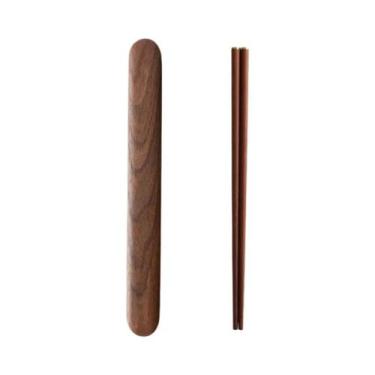 Imagem de Conjunto De Talheres Premium Em Madeira De Noz Com Colher E Estojo Por