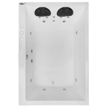 Imagem de Banheira Hidromassagem Astra Double Cayman Super Luxo 180cmx120cmx52cm 08 Jatos Acrílico P1 com Aquecedor 220v