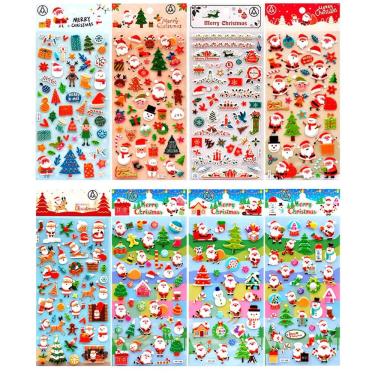 Imagem de Adesivos fofos Papai Noel 3D para bolsa de festa infantil