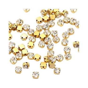 Imagem de Cristal De Vidro Com Aplicação De Pedras Preciosas Em Ouro E Prata De 