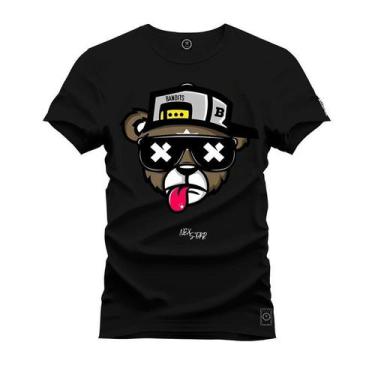 Imagem de Camiseta Premium Nexstar Varias Cores Urso Boné Bolado, Preto, GG