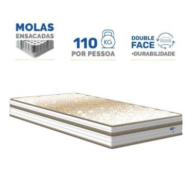 Imagem de Colchão de Molas Ensacadas Double Face Pillow Euro Alfa Probel Solteir