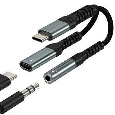 Imagem de Adaptador de fone de ouvido USB C para 3,5 mm (2 em 1) Fones de ouvido Aux Jack DAC Audio para iPhone 17 16 15 Pro Max tipo C carregador compatível com Samsung S25 S24 S23 S22 Splitter Dongle Cord