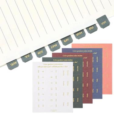 Imagem de WJIAAA Agenda mensal de 10 folhas, adesivos autoadesivos para planejadores, escritório, estudo, caderno, material de escritório