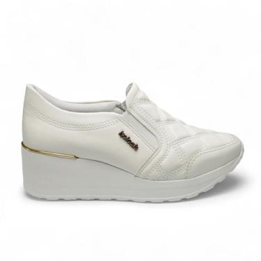 Imagem de Tênis Slip On Feminino Kolosh Plataforma Conforto C1419A, Branco, 38