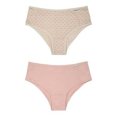 Imagem de Kit/2 Calcinha DelRio 50509 Cintura Média Microfibra T. P/GG, GG, K40,