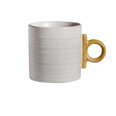 Imagem de Xícaras de café Caneca de cerâmica listrada simples xícara água café para casa