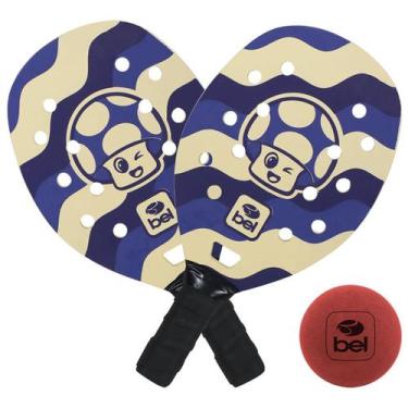 Imagem de Kit Beach Tennis Iniciante Cogumelo Azul 482832 BelFix