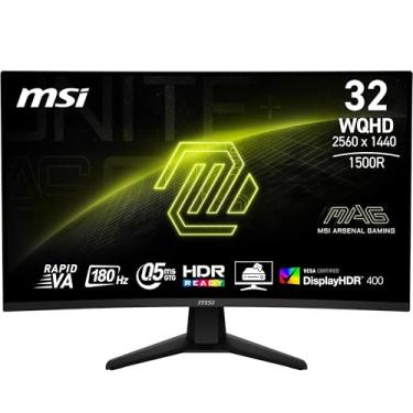 Imagem de MSI Monitor de jogos MAG 32CQ6F 32 polegadas WQHD - 2560x1440 1500R, Rapid VA, 180Hz / 0,5ms, DisplayHDR 400, AMD FreeSync, HDMI 2.0b, DP 1.4, sem moldura, inclinação ajustável, suporte VESA, preto