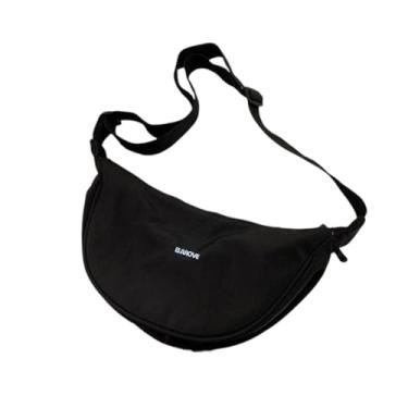 Imagem de Bolsa Nylon Feminina Casual Clean Forrada 2 Bolsos Internos (Preto)