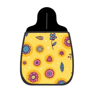 Imagem de Lixeira De Carro Organizador Lixinhocar Mandala Floral Amarelo