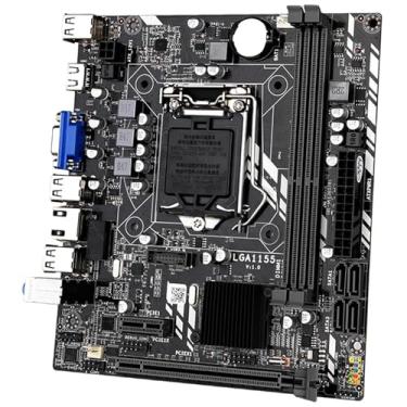 Imagem de Aoresac Placa-mãe Com Suporte para CPU LGA1155, Resposta Rápida, Operação Suave, 2 Slots de Memória DDR3, Capacidade Máxima de Memória 16 GB, Placa Rede 100M para Desempenho