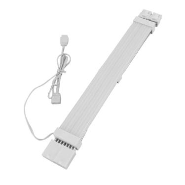 Imagem de Jopwkuin Cabo de Extensão de Alimentação RGB Endereçável 18AWG Sincronizado para Computador Desktop, Cabo ARGB PSU para Efeitos de Iluminação Personalizados (de néon ARGB da placa gráfica 2x8PIN)