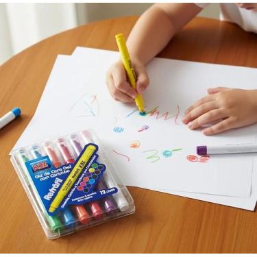 Imagem de Giz De Cera Gel Super Macio Retrátil Com Carimbo 12 Cores - D Presente