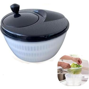 Imagem de Seca Saladas Centrífuga Secador De Folhas Verduras Grande 4 Litros (Verde, Preto e Cinza) PREMIUM