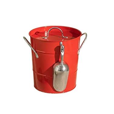 Imagem de Balde de gelo de parede dupla de 3,5 litros para festa, baldes isolados com tampa e colher de metal espesso, banheira de bebida de festa para festas de cozinha em casa, festas, coquetéis, bar