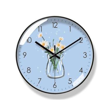 Imagem de Relógio de parede para sala de estar, relógio de parede, relógio simples, relógio de parede, casa, quarto, estudo, relógio de quartzo silencioso, relógio de parede para quarto (A)