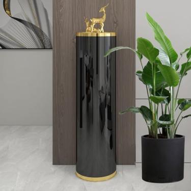 Imagem de Sapateira giratória de 360° para torre de sapateira giratória de entrada, organizador de sapatos de suporte livre giratório para prateleira de sapatos de canto de corredor (cor: WG sem porta, tamanho