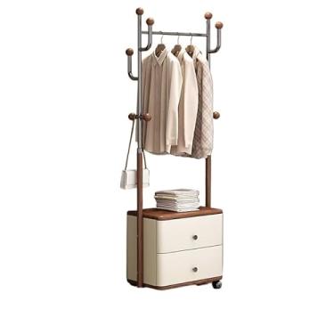 Imagem de KHUTRW3D Suporte de chapéu, multifuncional, cabideiro, sala de estar, casa, pendurar roupas, gaveta, cabide de madeira, armário de armazenamento, corredor, árvore