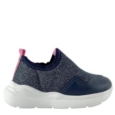 Imagem de Tênis Infantil Molekinha Casual Slip On Azul com Detalhe-Feminino