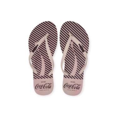 Imagem de Chinelo Coca-Cola Shoes Coastal Stripes Feminino Adulto Ref. CC4837, N