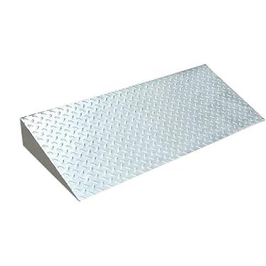 Imagem de Almofada de rampa de limite de aço inoxidável para cadeiras de rodas e carros, design antiderrapante portátil, construção resistente ao desgaste, alta capacidade de carga com moldura soldada