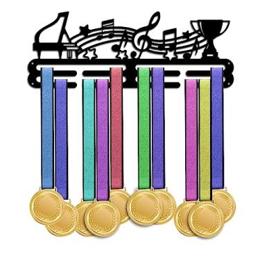 Imagem de PH PandaHall Suporte para exibição de medalha, suporte de medalha, nota musical, piano, 39,9 cm, cabide de fita, exibição de medalha, suporte de parede, suporte de medalha musical, para prêmios