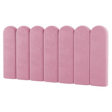 Imagem de Painel Cabeceira Cama Box Casal King Size Lana 195cm Suede Rosa - Desk Design